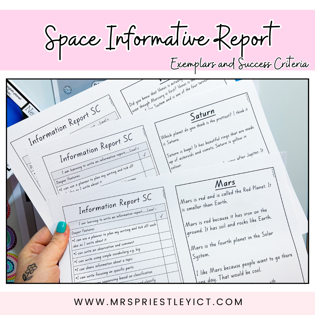 Space Informative Report Exemplars and SC