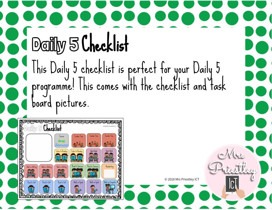 Daily 5 Checklist