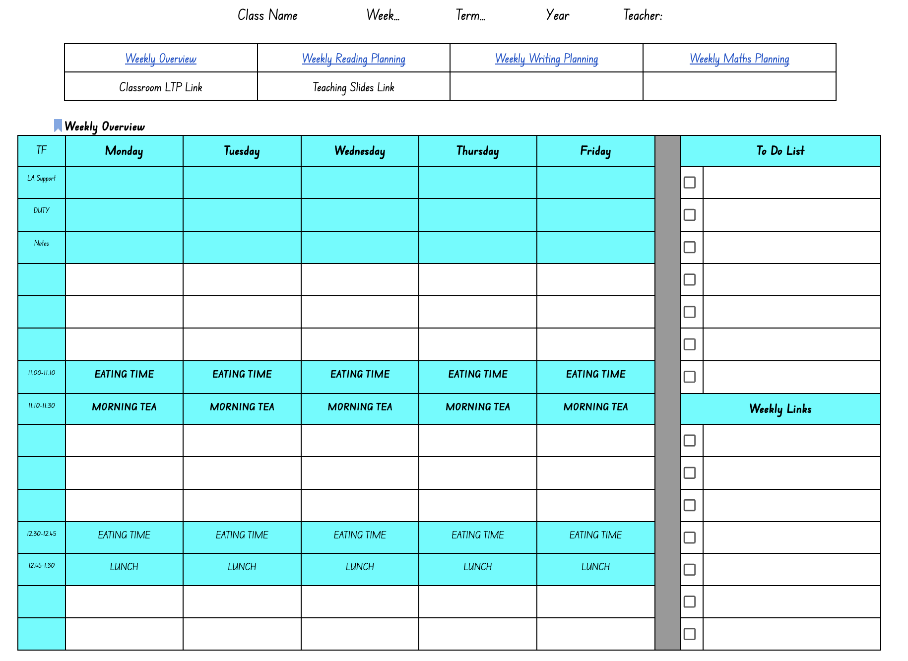 Google Docs Planner - 2023