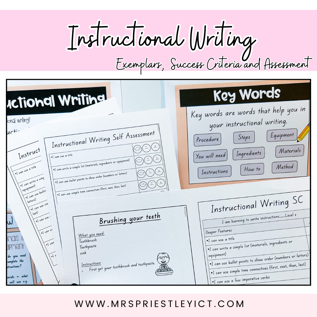 Instructional Writing Exemplars, SC and Assessments