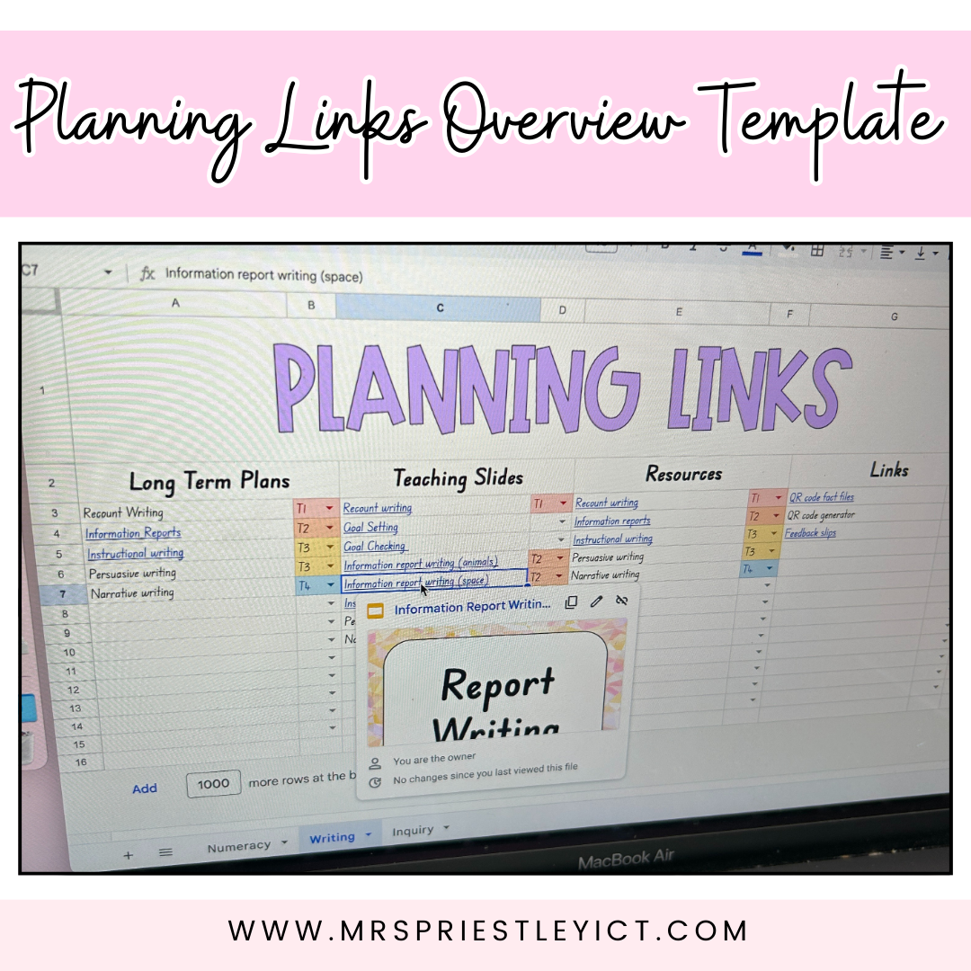 Planning links overview template