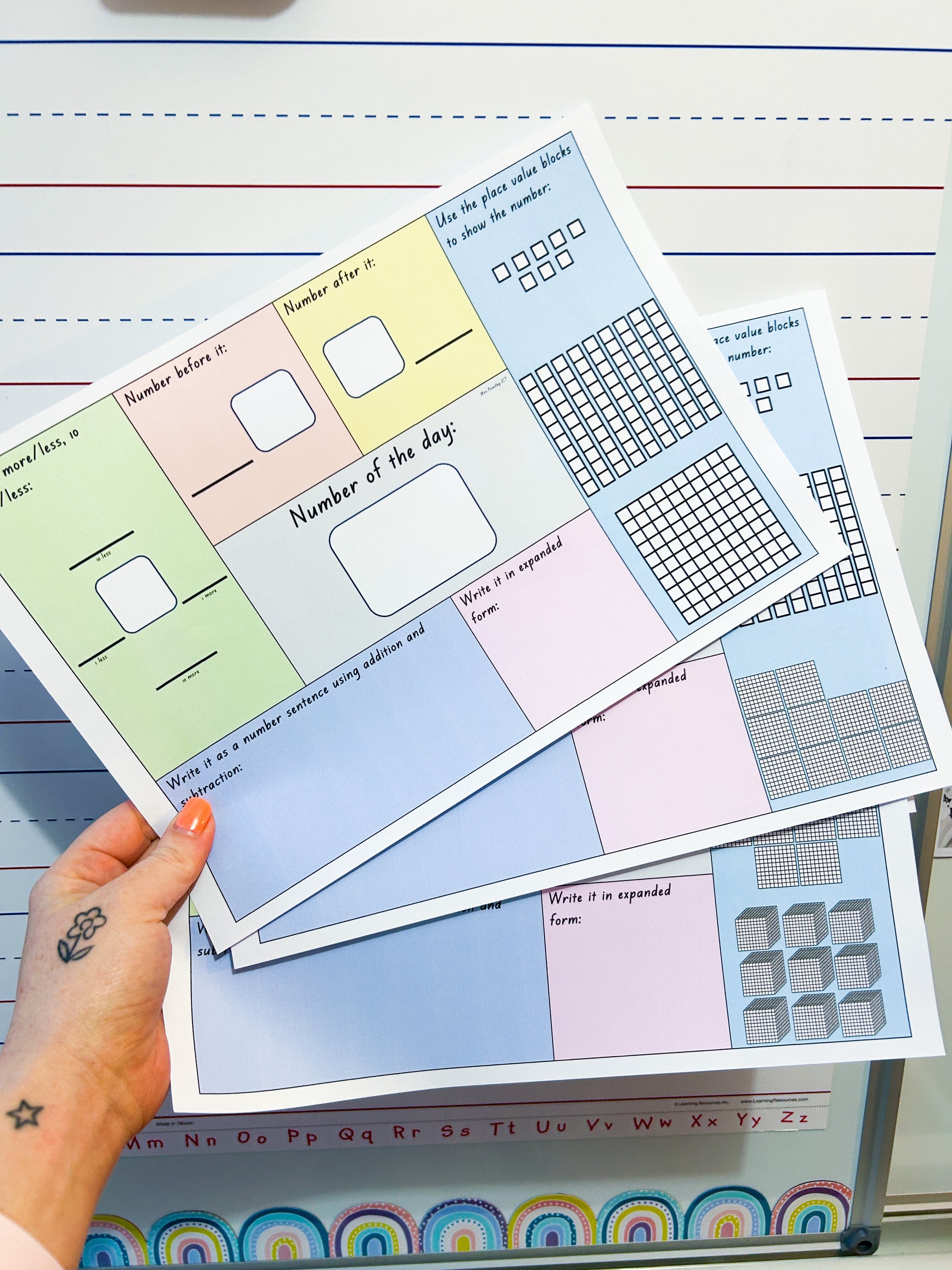 Number of the day template (pdf and powerpoint)