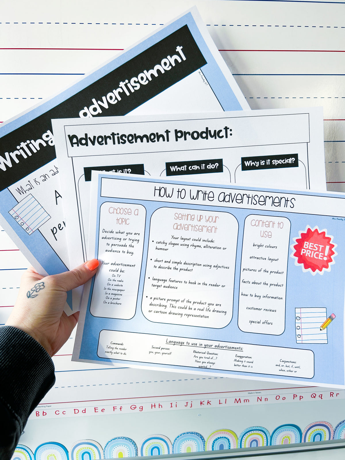 How to write an advertisement (freebie) – Mrs Priestley ICT