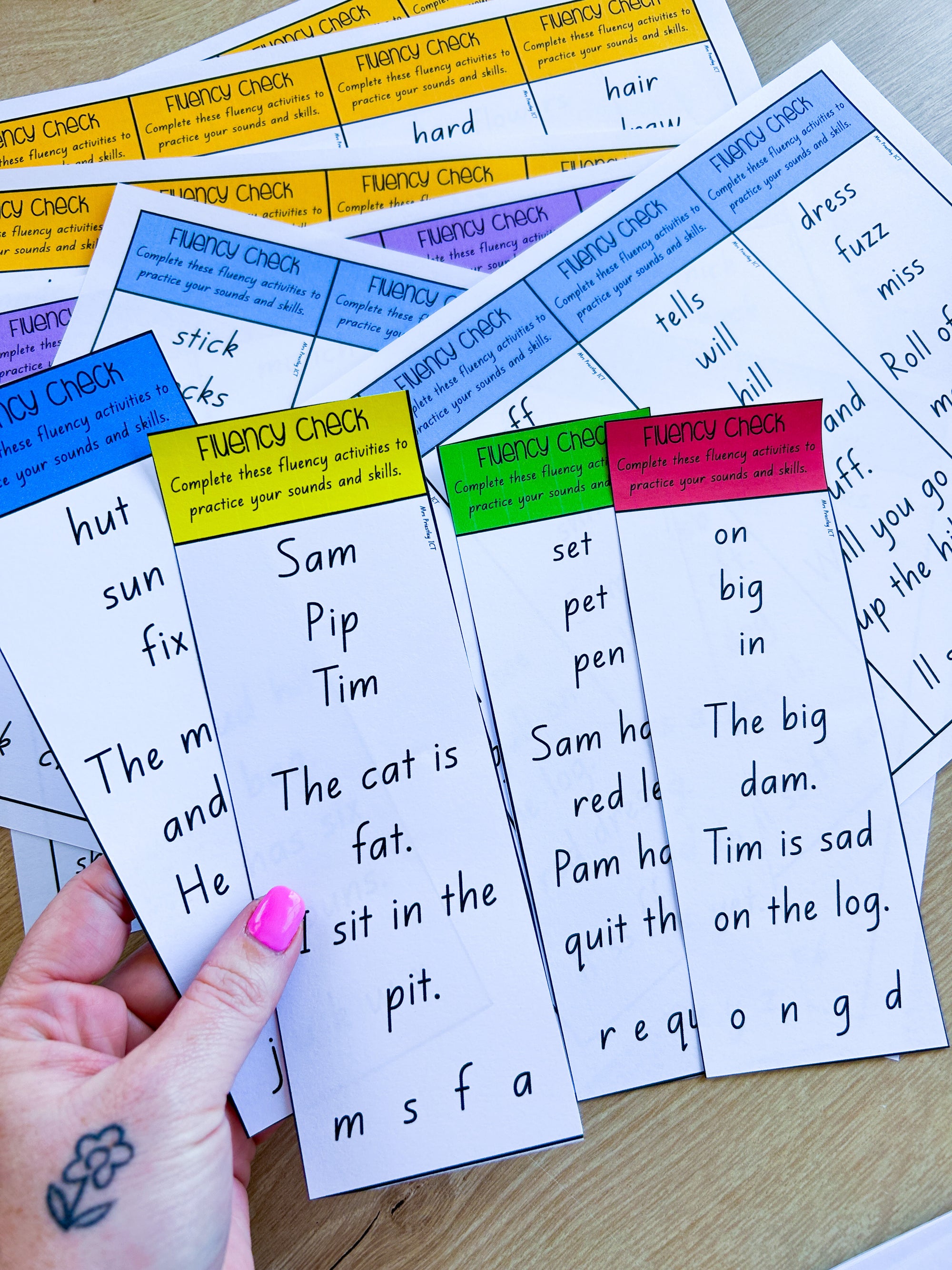 Complete Fluency check Bookmarks