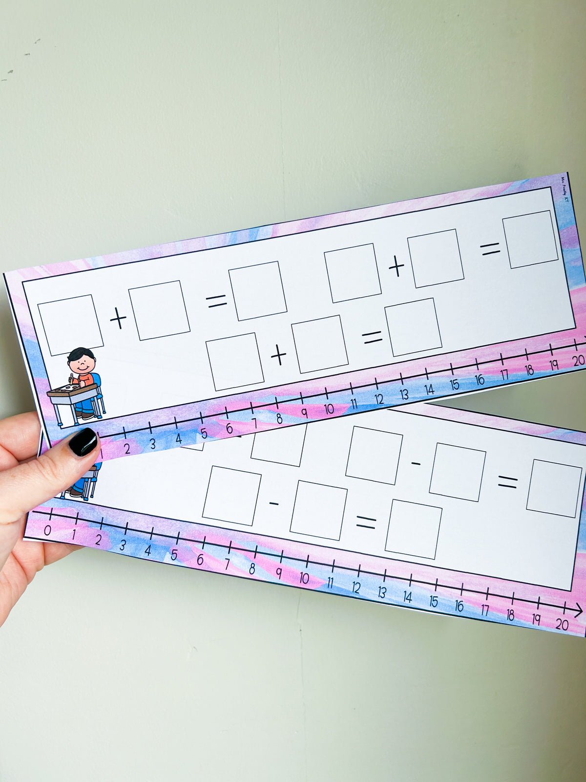 Purple Power Theme Maths Number Lines (freebie) – Mrs Priestley ICT