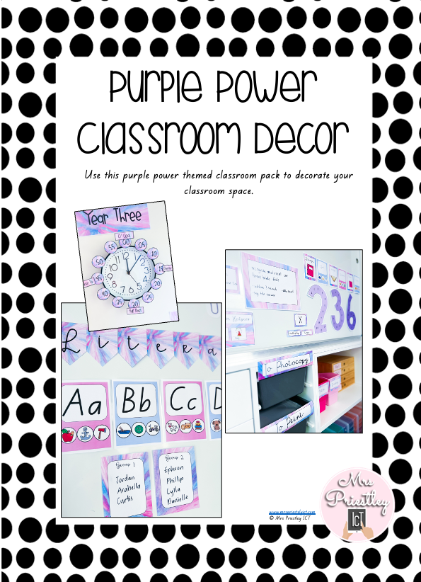 Purple Power Classroom Decor