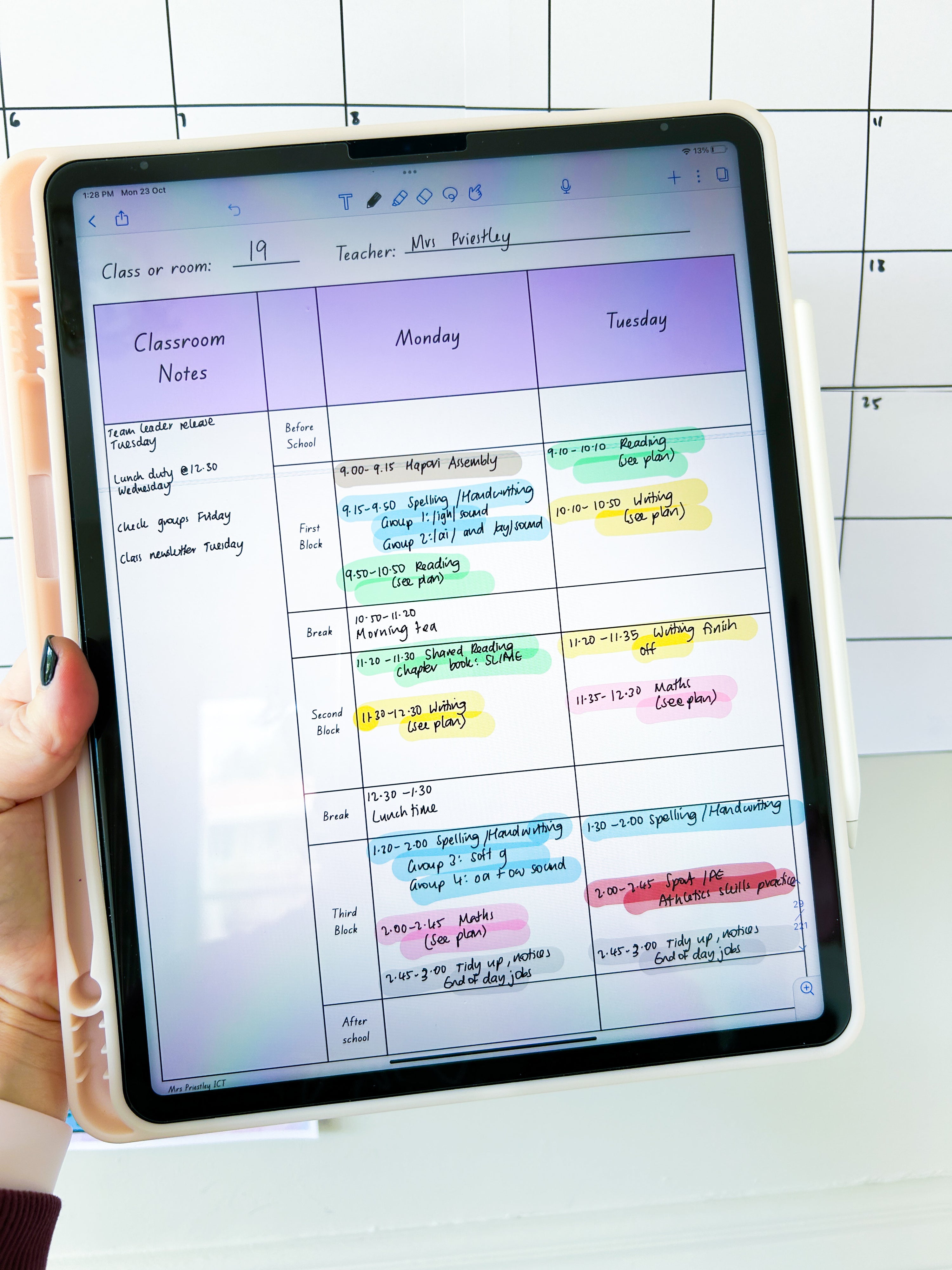 Digital & Paper Teaching Planner (Part 1 & Part 2) - Purple Power theme