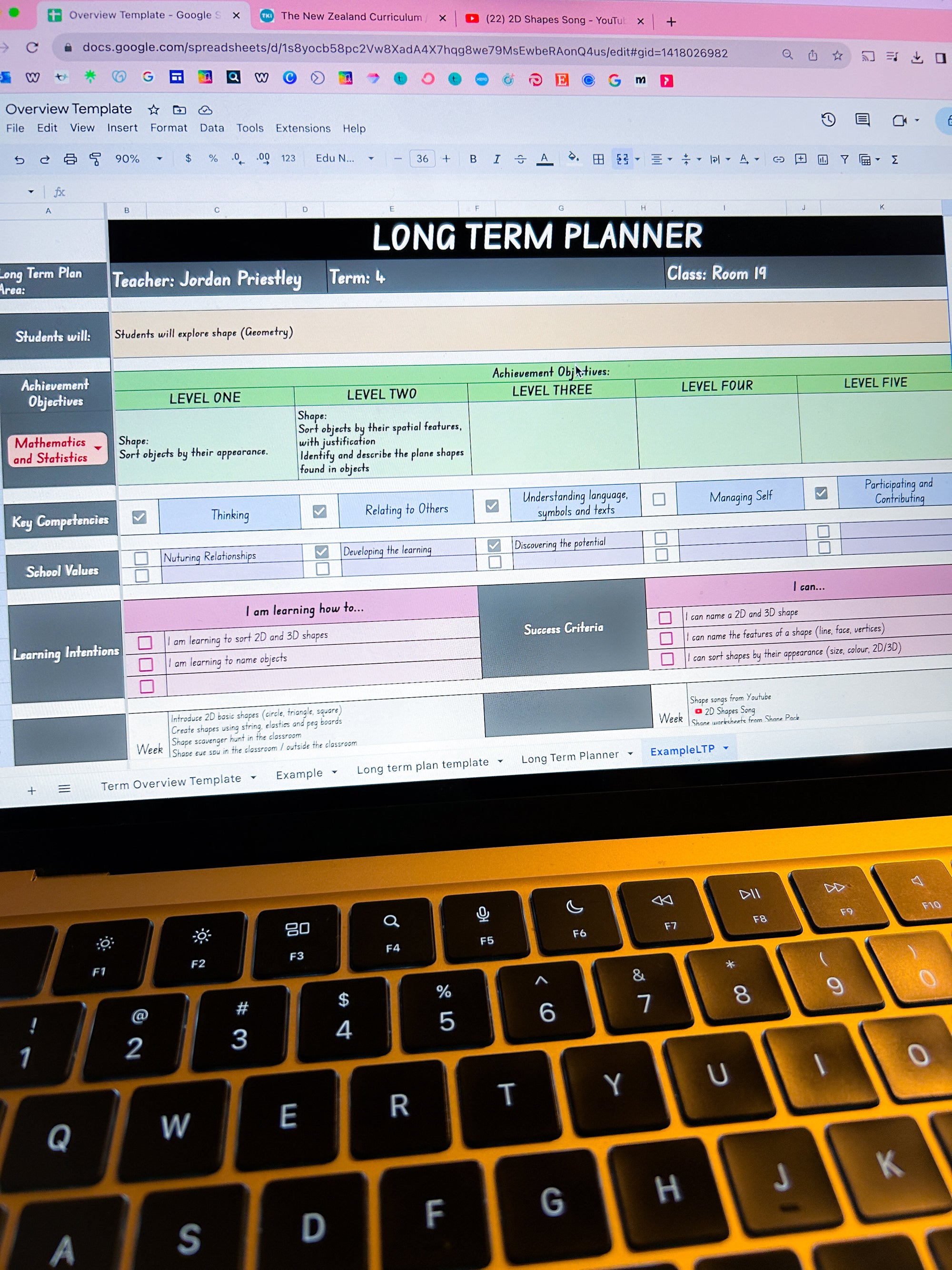 Long Term Planner Template