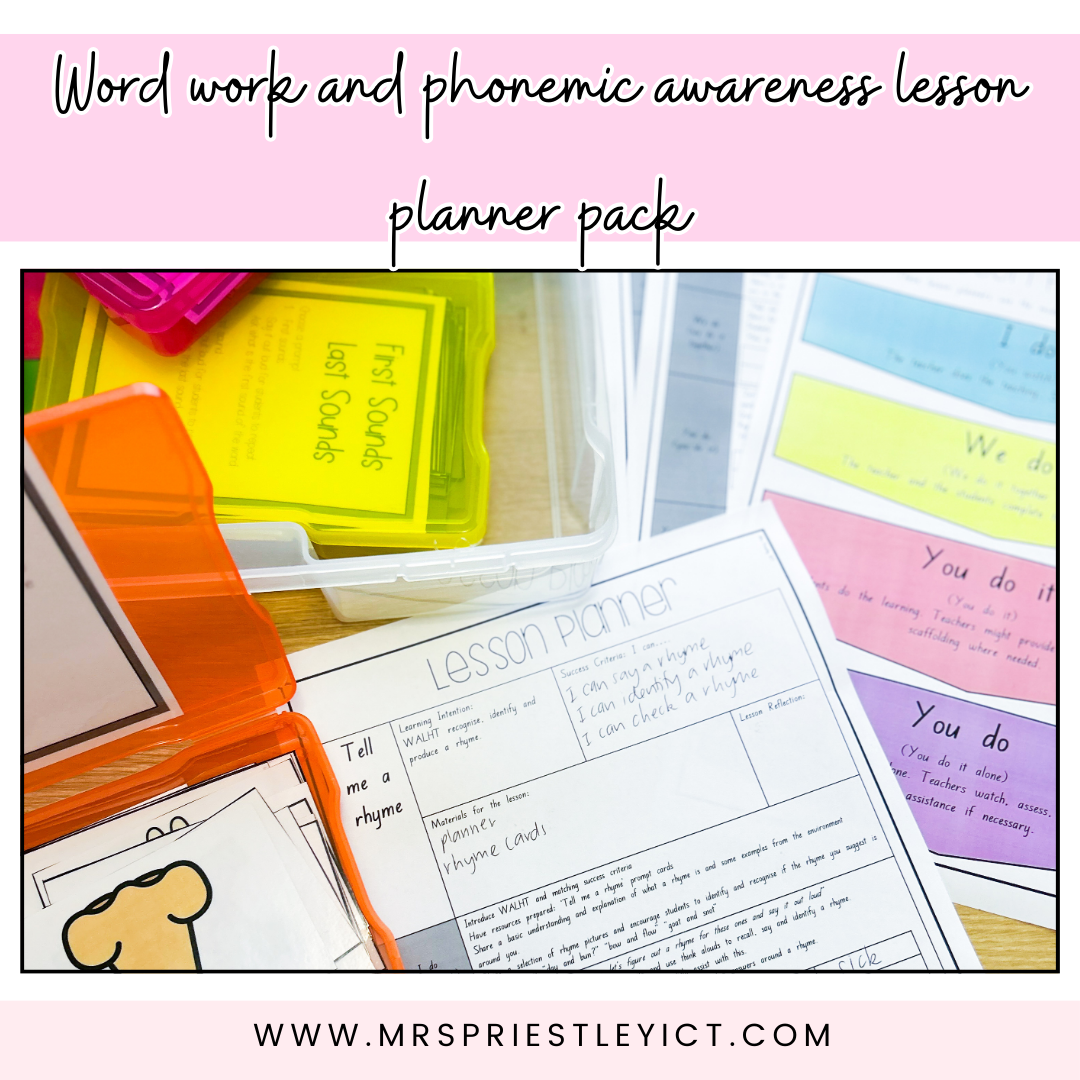 Word Work and Phonemic Awareness Lesson Planner Pack