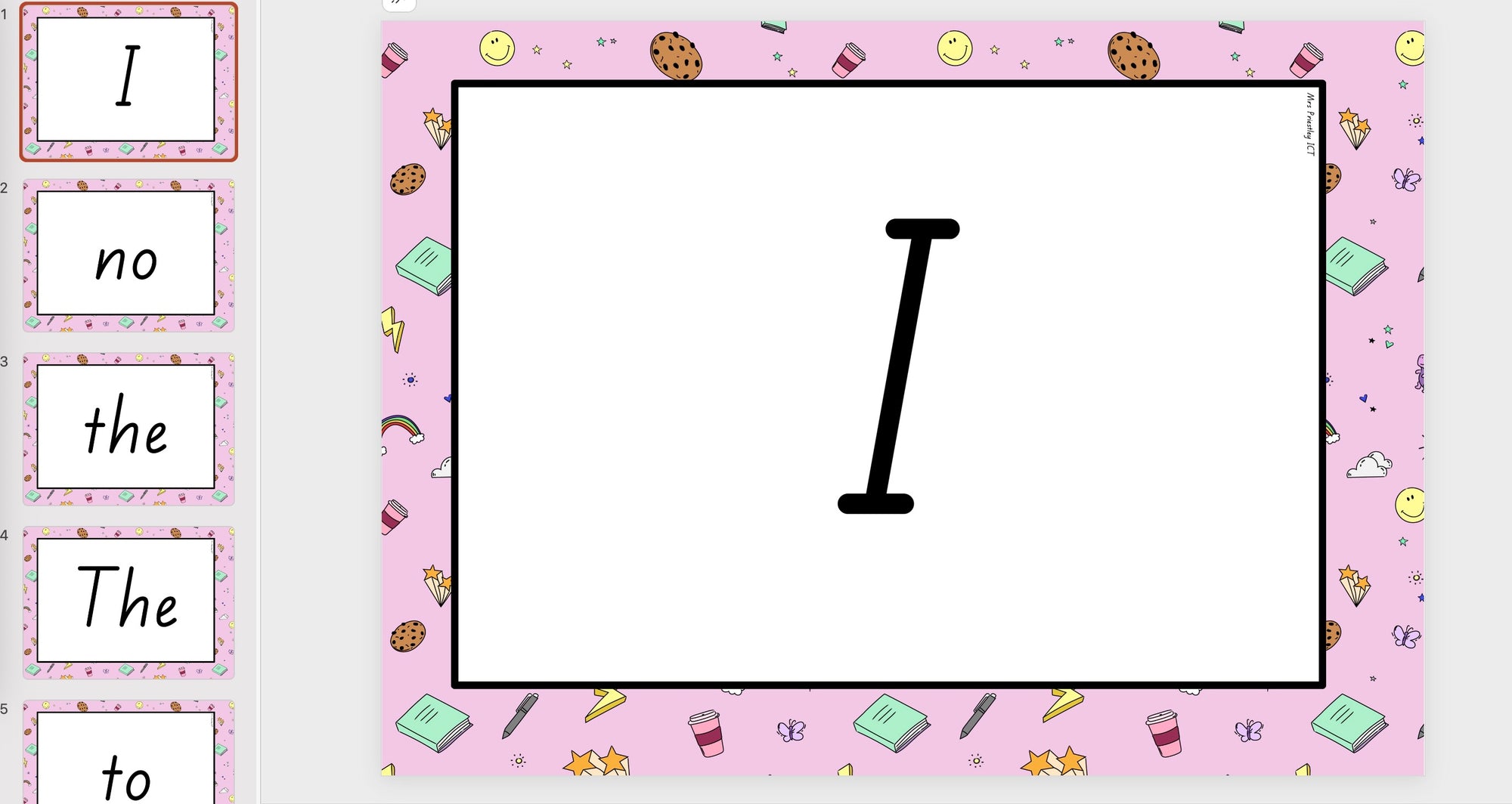 Tricky word slides (Purple Fun theme)