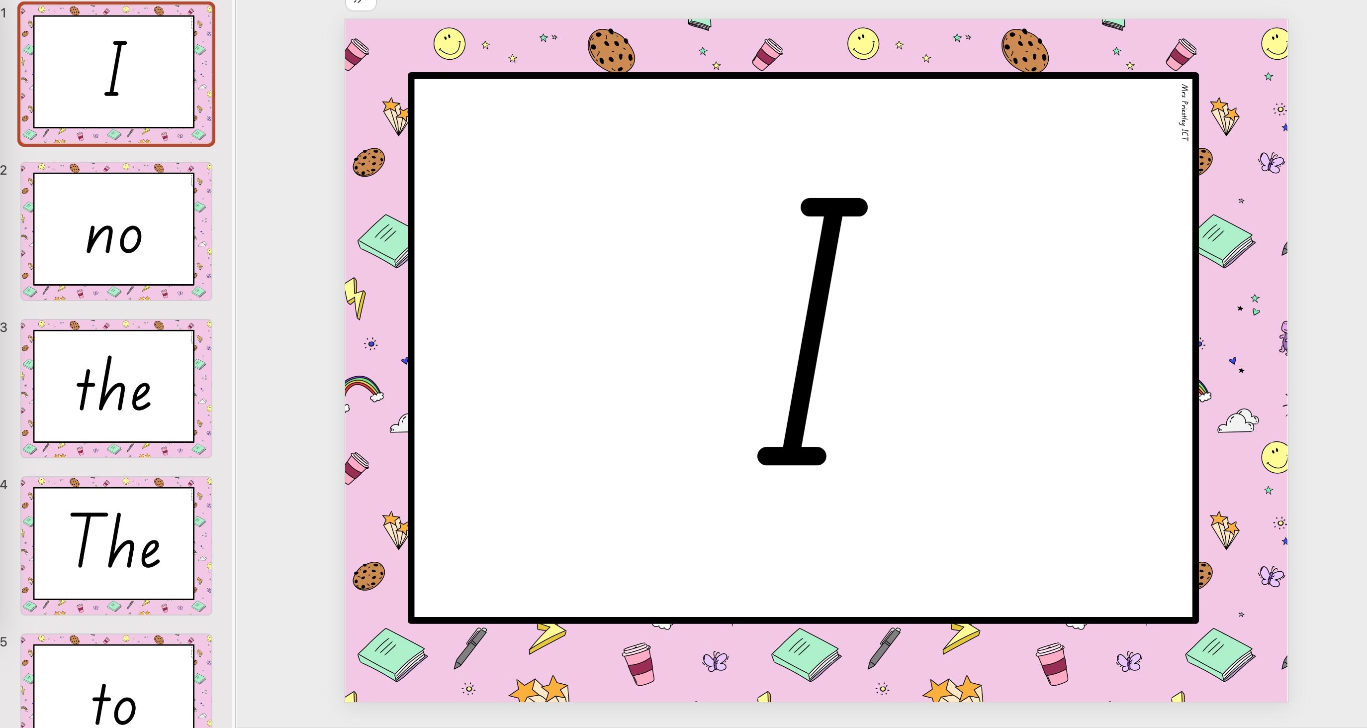 Tricky word slides (Purple Fun theme)